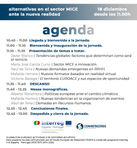 agenda 278x300 - Globaltur Euroace | World Cafe "Alternativas en el sector MICE ante la nueva realidad laboral"